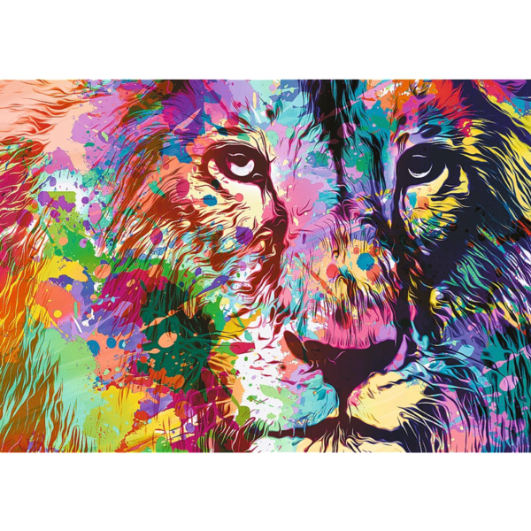 puzzle rompecabezas 1000 piezas trefl funny cities leon colorido coloful lion