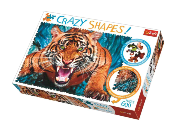 puzzle rompecabezas 600 piezas trefl crazy shapes tigre