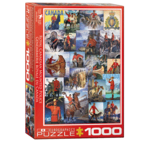 puzzle rompecabezas eurographics 1000 piezas rcmp policia canada collage vintage