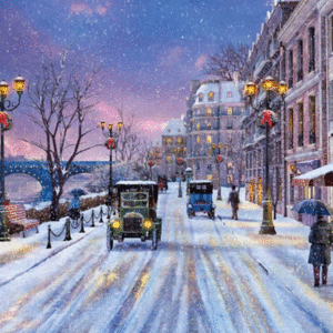 puzzle rompecabezas eurographics 1000 parís francia en navidad nieve paisaje