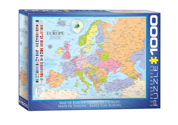 puzzle rompecabezas eurographics 1000 mapa de europa