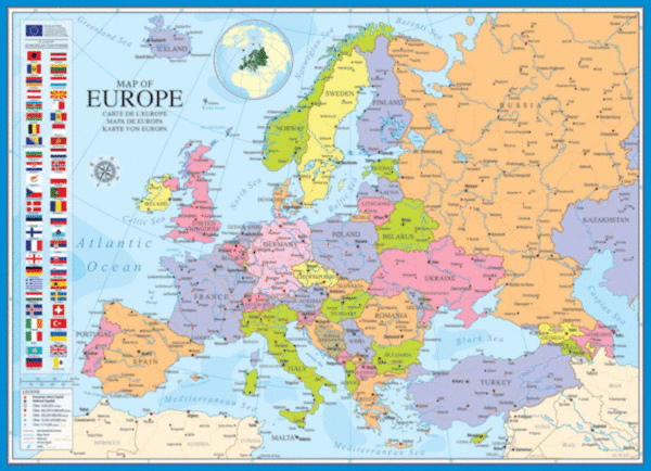 puzzle rompecabezas eurographics 1000 mapa de europa