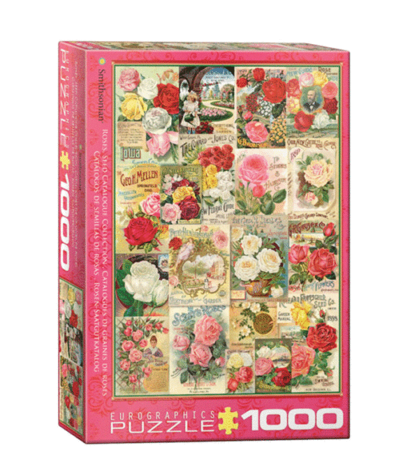 puzzle rompecabezas eurographics 1000 catalogo de seimillas de rosas collage vintage