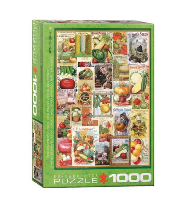 puzzle rompecabezas eurographics 1000 catalogo de seimillas de vegetales collage vintage