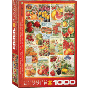 puzzle rompecabezas eurographics 1000 catalogo de semillas de frutas collage vintage