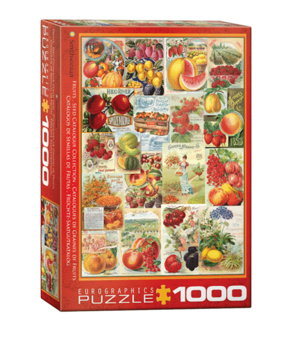 puzzle rompecabezas eurographics 1000 catalogo de semillas de frutas collage vintage