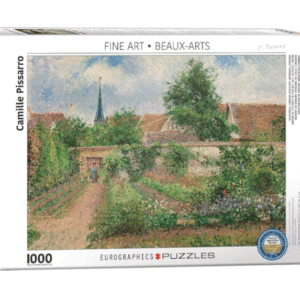 puzzle rompecabezas eurographics 1000 piezas Mañana Nublada En El Huerto Eragny, Camille Pissarro obra de arte pintura