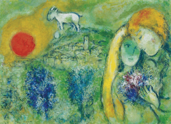 puzzle rompecabezas eurographics 1000 los enamorados de venecia marc chagall obra de arte pintura