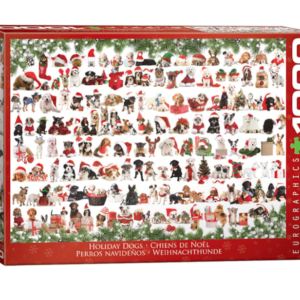 puzzle rompecabezas eurographics 1000 perros navideños navidad