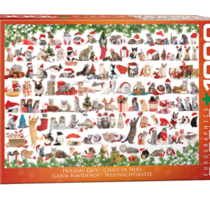 puzzle rompecabezas eurographics 1000 gatos navideños navidad