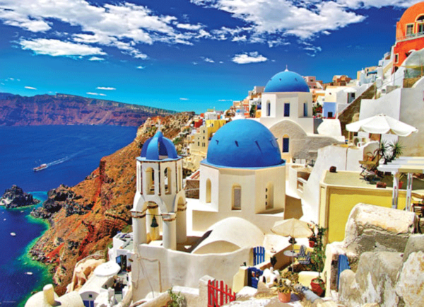 puzzle rompecabezas eurographics 1000 santorini grecia paisaje