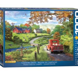 puzzle rompecabezas eurographics 1000 paseo por el campo paisaje camioneta