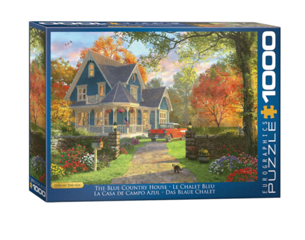 puzzle rompecabezas eurographics 1000 la casa de campo azul paisaje