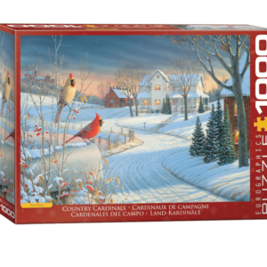 puzzle rompecabezas eurographics 1000 cardenales de campo nieve invierno navidad pasajaros