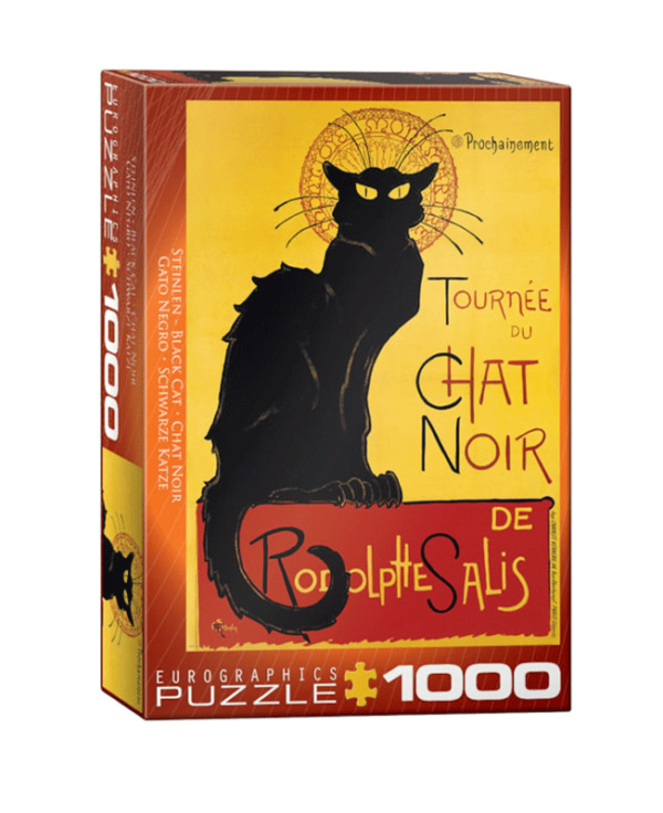 puzzle rompecabezas eurographics 1000 gato negro opera afiche vintage