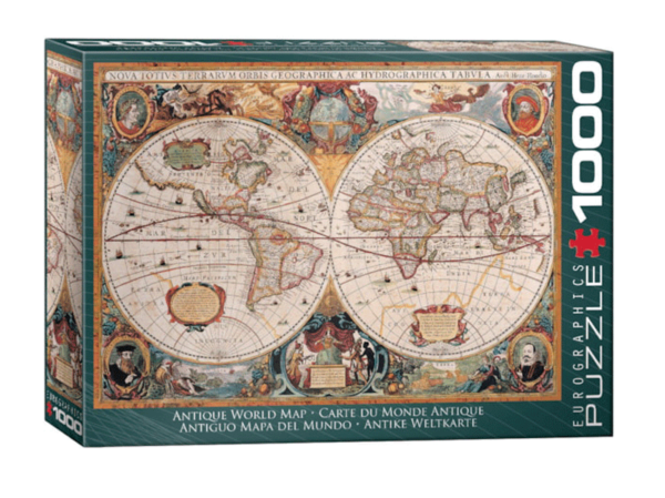 puzzle rompecabezas eurographics 1000 mapa antiguo del mundo