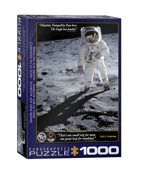 puzzle rompecabezas eurographics 1000 caminar en la luna astronauta