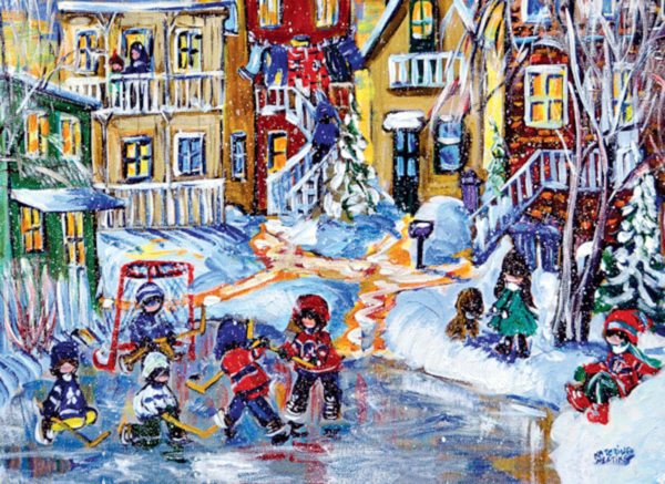 puzzle rompecabezas eurographics 1000 piezas la pandillade lo habitual niños nieve paisaje navidad