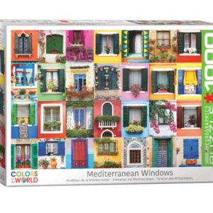 puzzle rompecabezas eurographics 1000 piezas ventanas del mediterraneo puertas colores