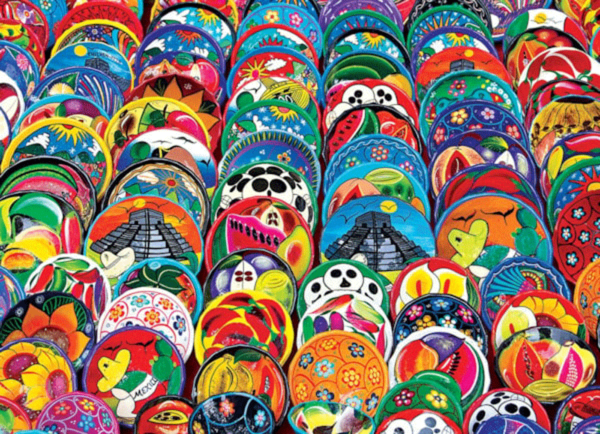 puzzle rompecabezas eurographics 1000 piezas platos de ceramica mexicanos color coleccion