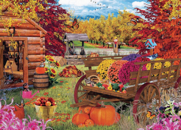 puzzle rompecabezas eurographics 1000 piezas jardin de otoño plantas cultivos campo