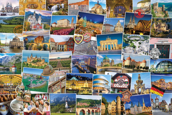 puzzle rompecabezas eurographics 1000 trotamundos alemania paisajes