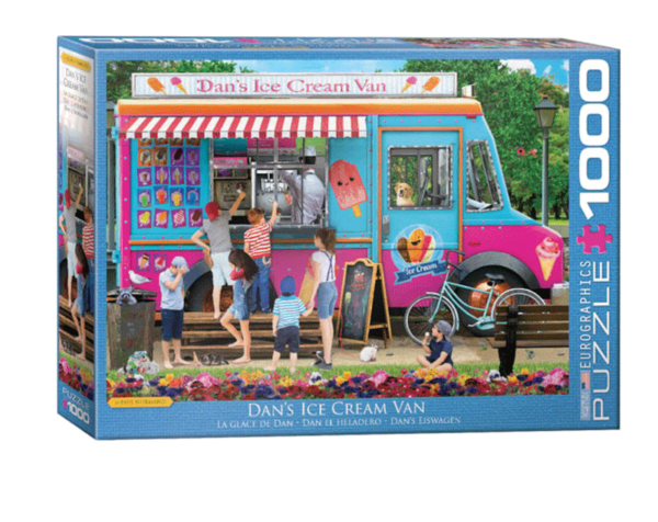 puzzle rompecabezas eurographics 1000 piezas dan el heladero helados camion paisaje