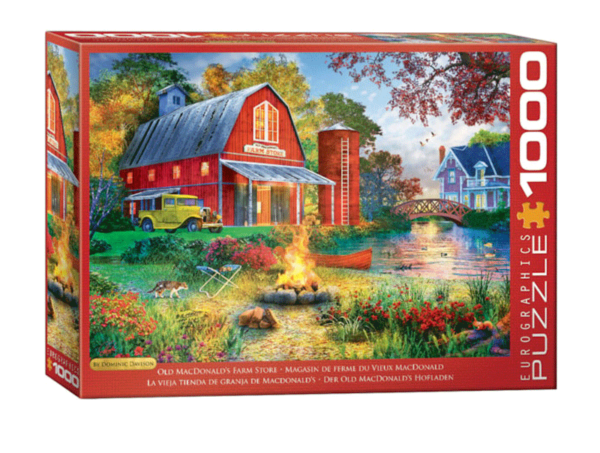 puzzle rompecabezas eurographics 1000 piezas la vieja granja de mc donals campo paisaje