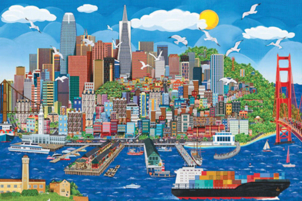 puzzle rompecabezas eurographics 1000 piezas san francisco paisaje