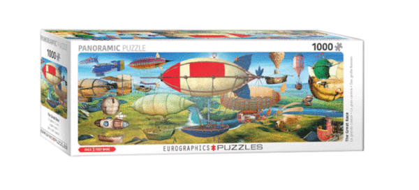 puzzle rompecabezas eurographics 1000 piezas la gran carrera dirigible globo avion helicoptero panoramico