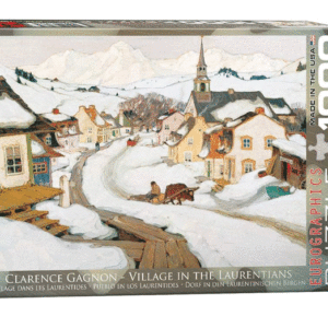 puzzle rompecabezas eurographics 1000 Gagnon -Village Laurentides obra de arte pintura