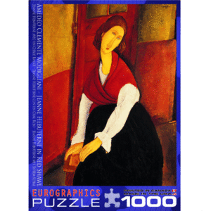 puzzle rompecabezas 1000 piezas eurographics Modigliani-Jeanne Hebutern Red obra de arte pintura