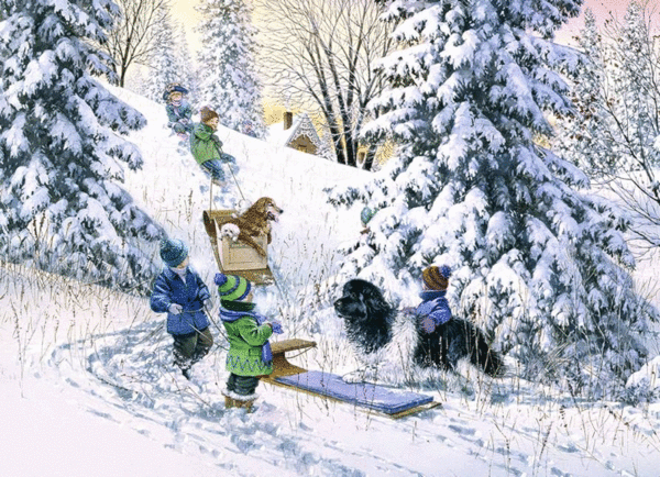 puzzle rompecabezas eurographics 1000 piezas navidad nieve invierno niños jugando