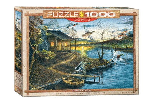 puzzle rompecabezas eurographics 1000 descanso de otoño paisaje laguna