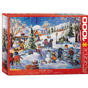 puzzle rompecabezas eurographics 1000 dia de nieve paisaje navidad