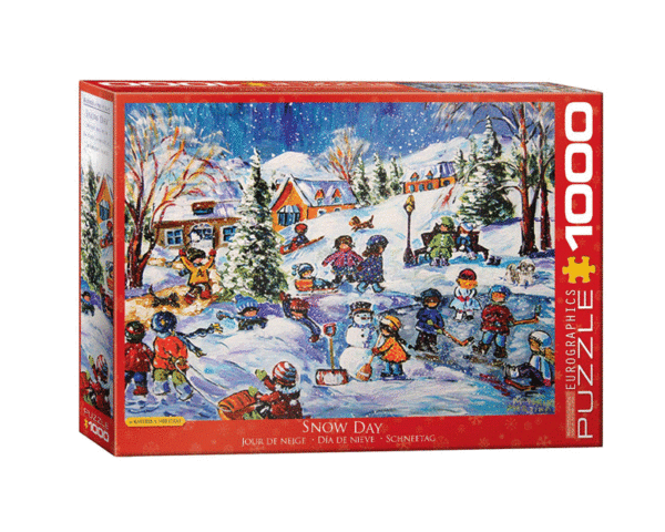 puzzle rompecabezas eurographics 1000 dia de nieve paisaje navidad