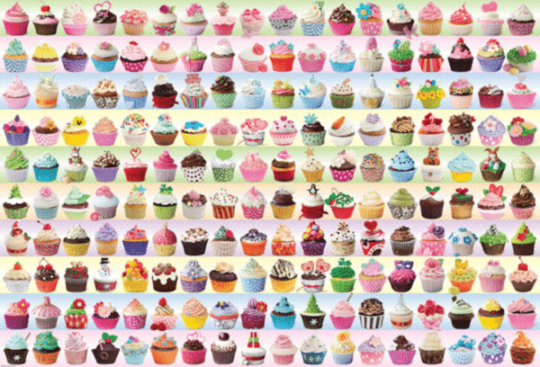 puzzle rompecabezas 2000 piezas eurographics magdalenas cupcake pasteles