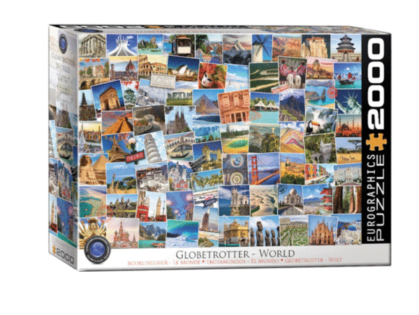 puzzle rompecabezas 2000 piezas eurographics mundo trotamundos estampillas foto paisaje