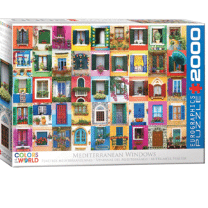 puzzle rompecabezas 2000 piezas eurographics ventanas del mediterraneo puertas color coleccion