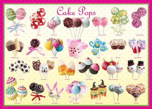 puzzle rompecabezas eurographics 300 piezas xl piezas grandes adulto mayor cake pops dulces