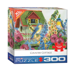 puzzle rompecabezas eurographics 300 piezas xl piezas grandes adulto mayor country cottage pajaro flores