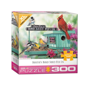 puzzle rompecabezas eurographics 300 piezas xl piezas grandes adulto mayor Grende - Bertie's Bird Seed pajaro flores