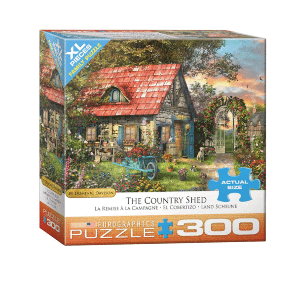 puzzle rompecabezas eurographics 300 piezas xl piezas grandes adulto mayor el cobertizo paisaje casa de campo