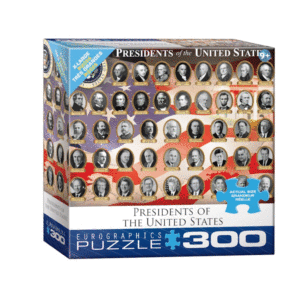 puzzle rompecabezas eurographics 300 piezas xl piezas grandes adulto mayor presidentes de los estados unidos usa eeuu