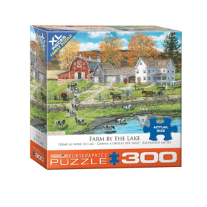 puzzle rompecabezas eurographics 300 piezas xl piezas grandes adulto mayor granja a orillas del lago paisaje