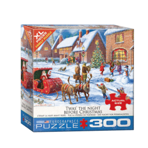 puzzle rompecabezas eurographics 300 piezas xl piezas viejo fue la vispera de navidad nieve invierno paisaje