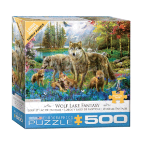 puzzle rompecabezas 500 piezas eurographics piezas xl grandes adulto mayor lobos y lago de fantasia