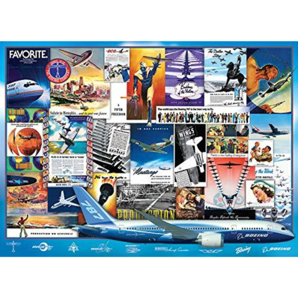 puzzle rompecabezas eurographics 1000 boeing aviones