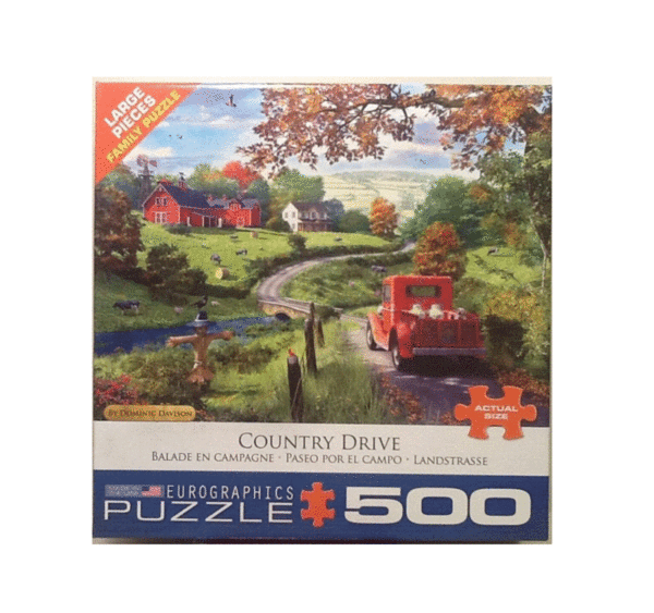 puzzle rompecabezas 500 piezas eurographics piezas xl grandes adulto mayor la paisaje paseo por el campo