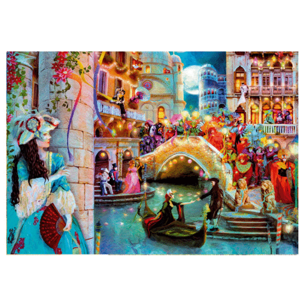 puzzle rompecabezas 1000 piezas clementoni carnaval de venecia paisaje mascara color